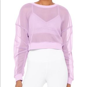 Alo Yoga Row Long Sleeve Ultraviolet Size M NWT